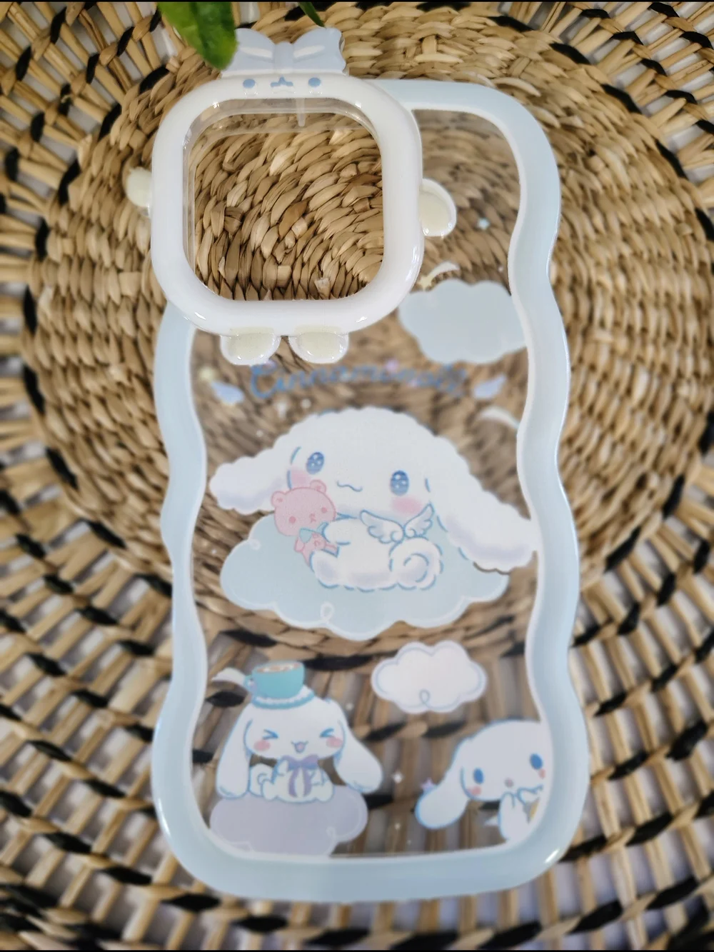 Cinnamoroll Clear Cute IPhone 16 Plus Case - White & Light Blue